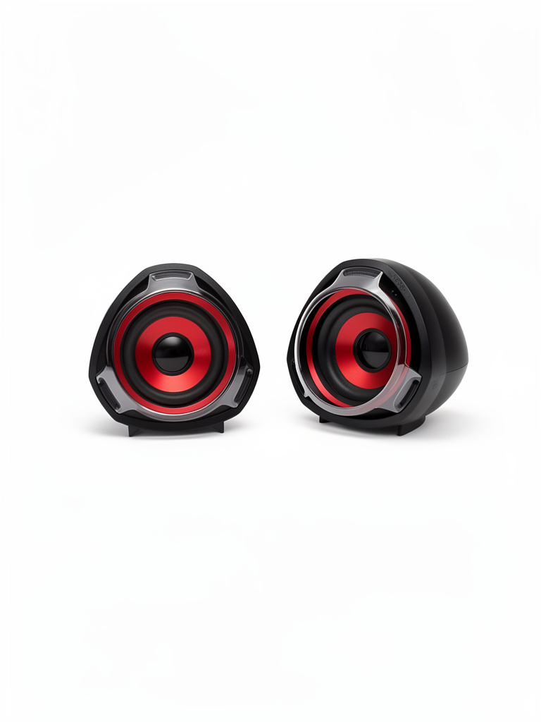 Micronics Rhapsody parlantes negros y rojos
