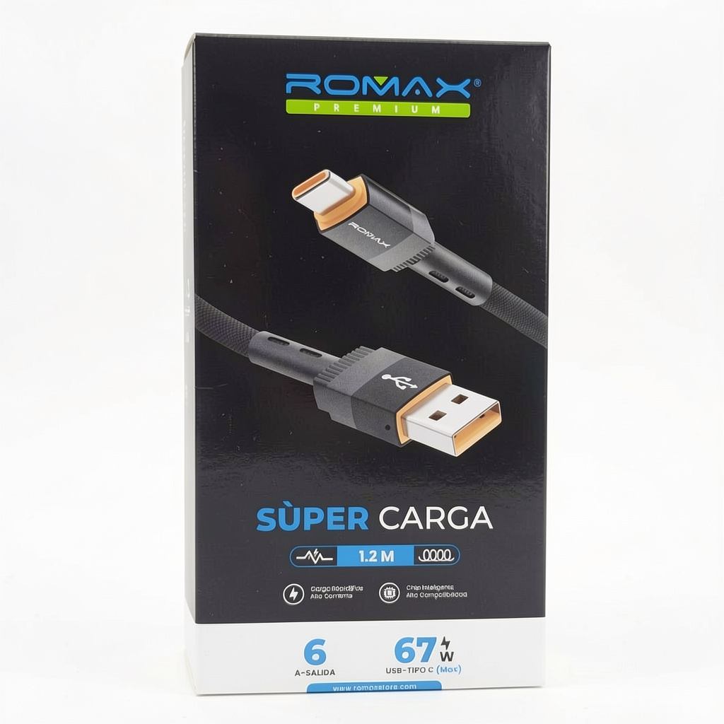 Cable Romax Super carga Rápida 67W