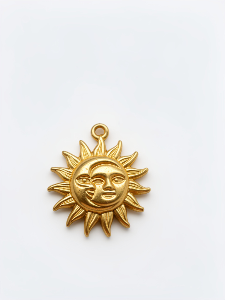 Sun-Moon Charm Stainless Steel
