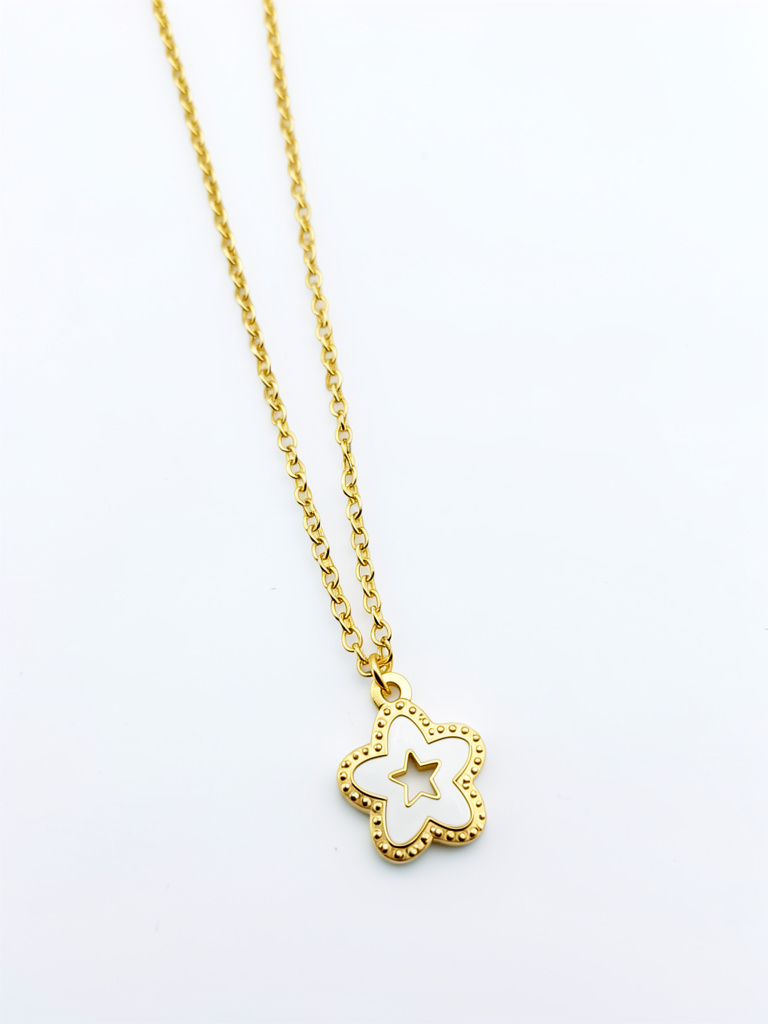 Gold Star Flower Necklace| Stainless Steel