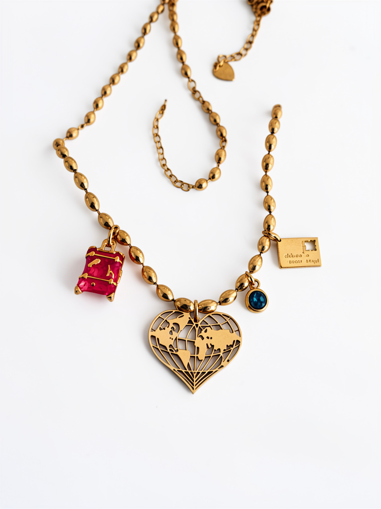 World Trip Charm Chain| Stainless Steel