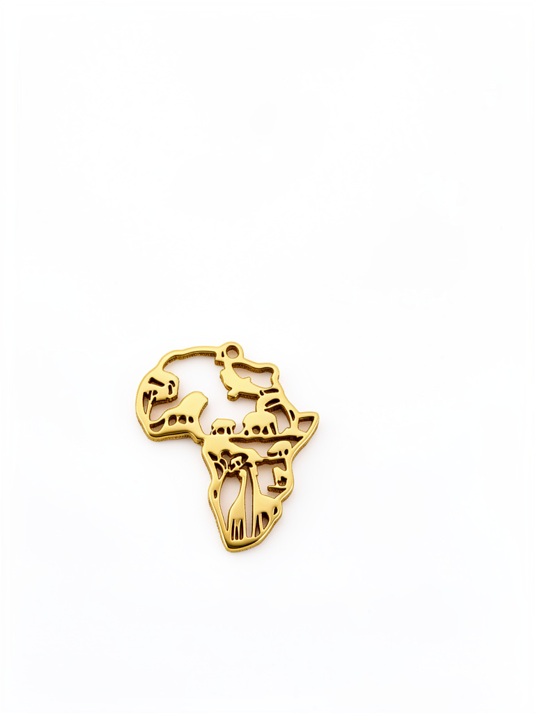 Africa Silhouette Charm| Stainless Steel