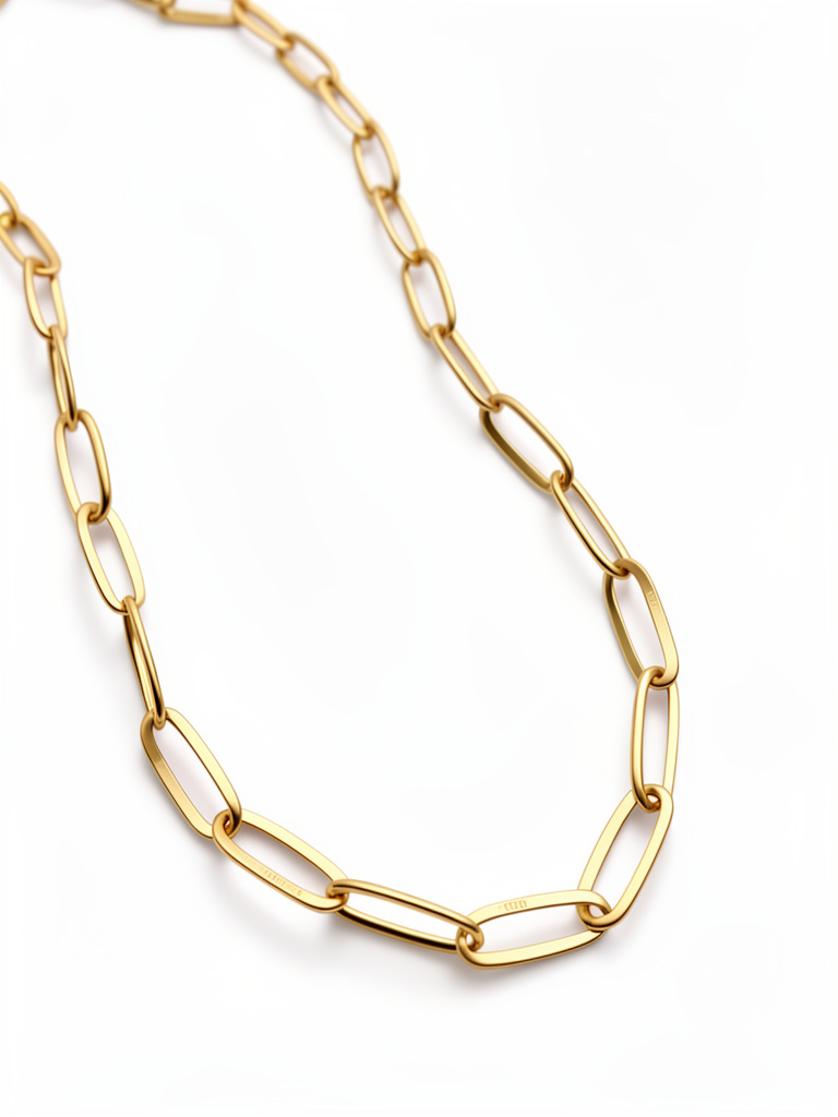 18K Gold Paperclip Chain