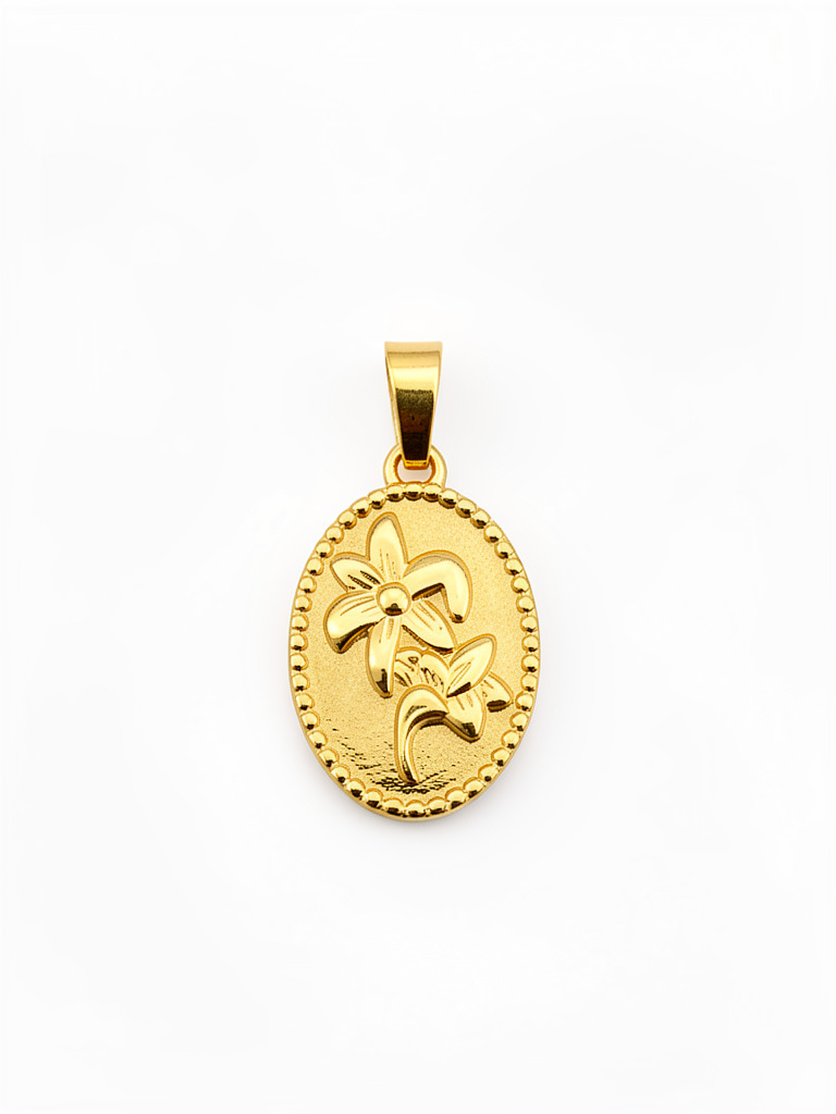 Floral Pendant| Stainless Steel