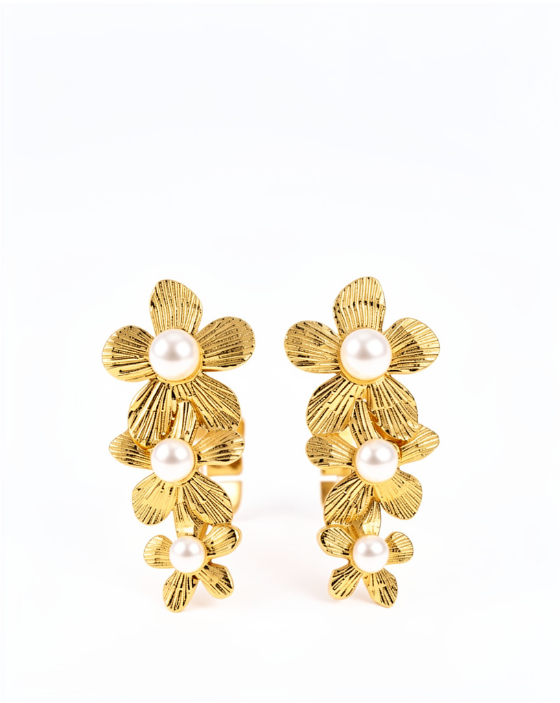 Arete de 3 flores