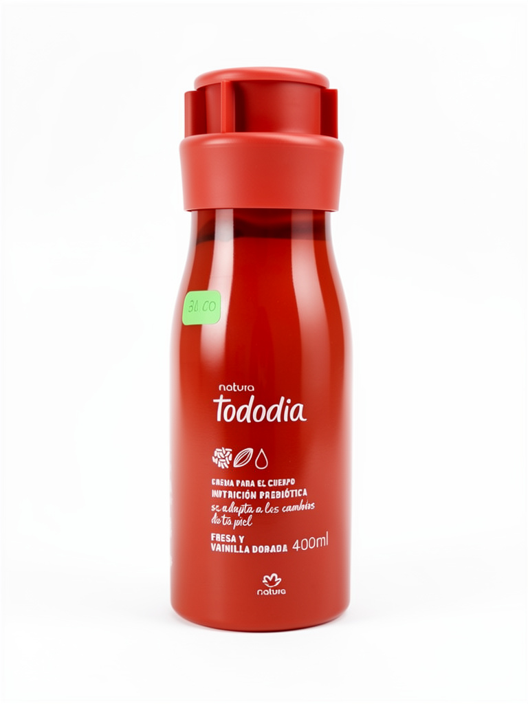 Crema corporal tododia Fresa y Vainilla dorada 400ml - Natura