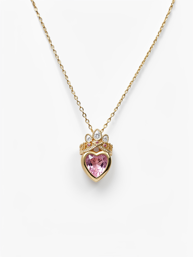 Corazón Rapunzel rosa