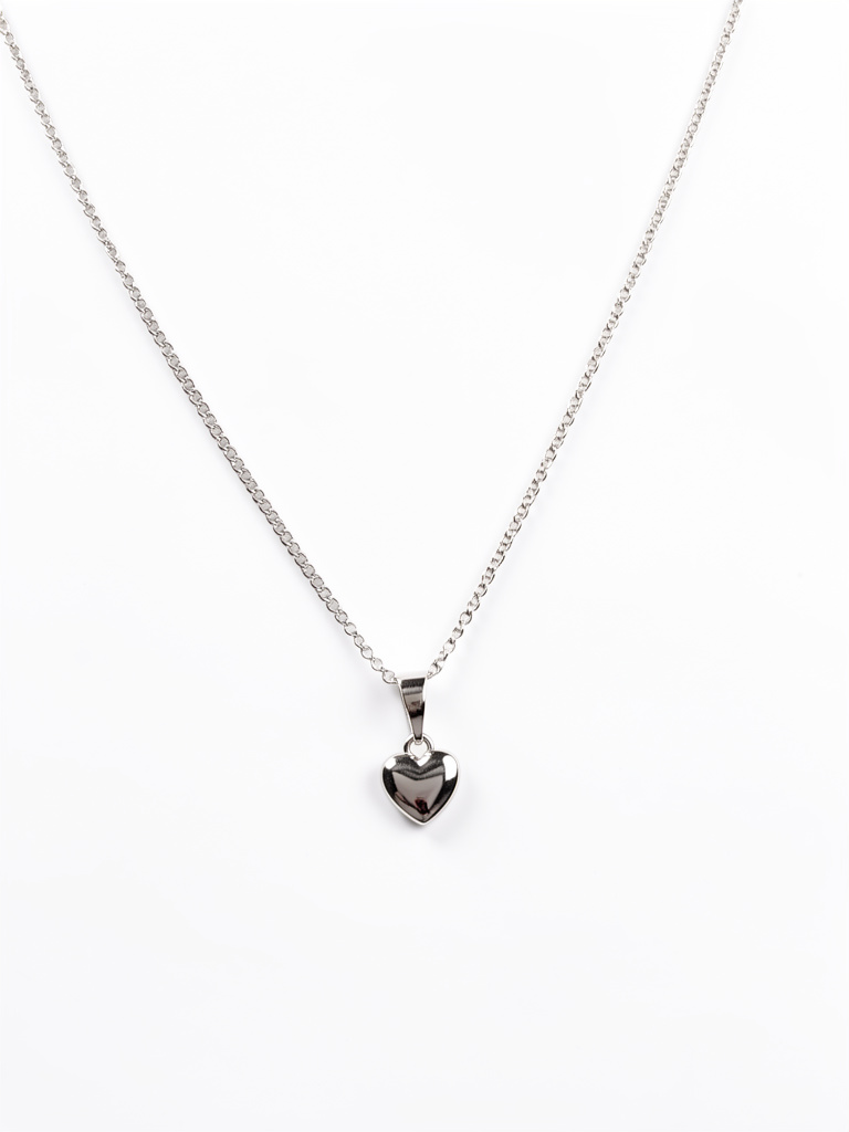 Corazón bombita plata