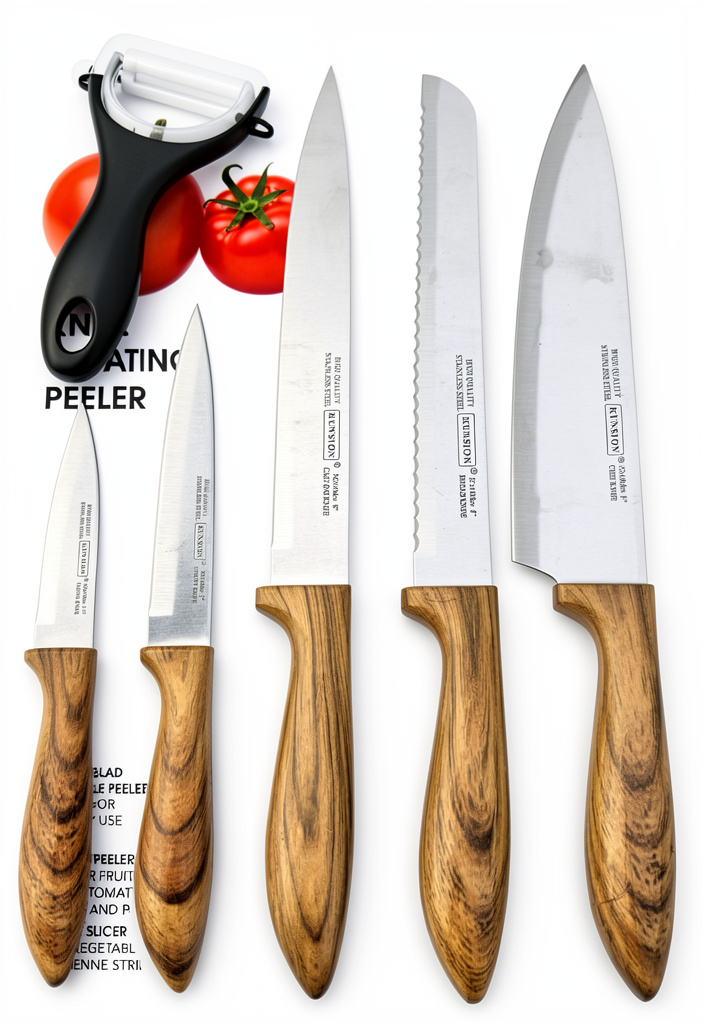 Set utensilios cocina-cuchillos