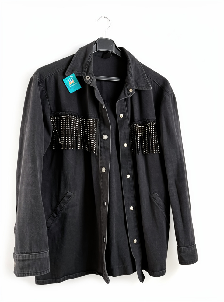 Campera de jean negra