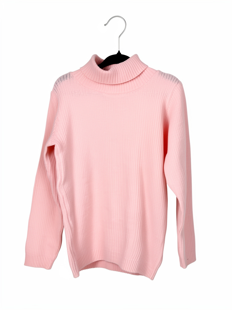Sweater rosa pastel tejido