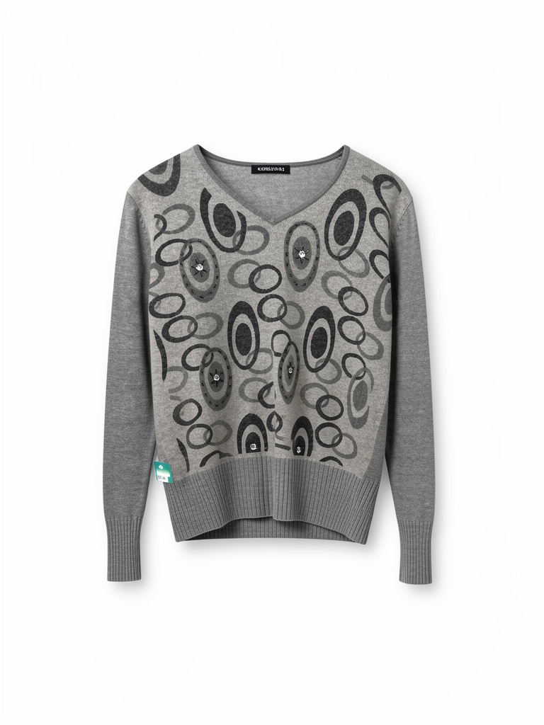 Sweater gris estampado