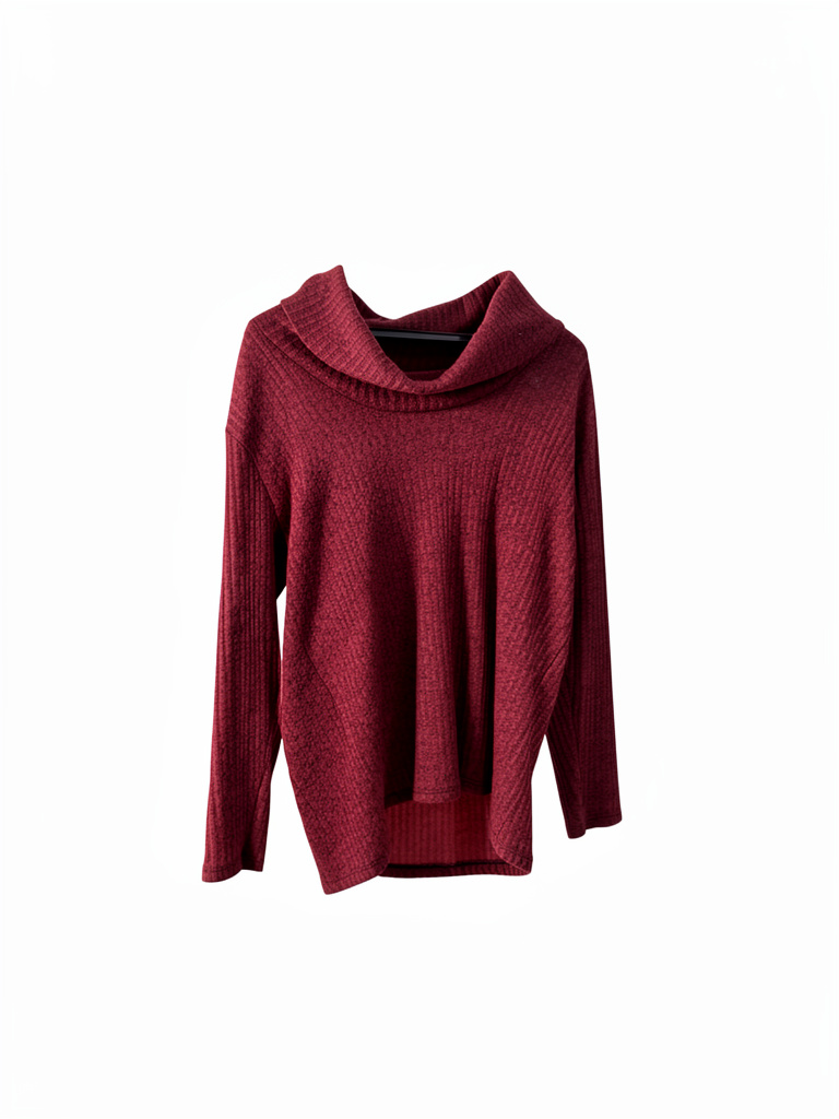 Sweater bordo cuello alto