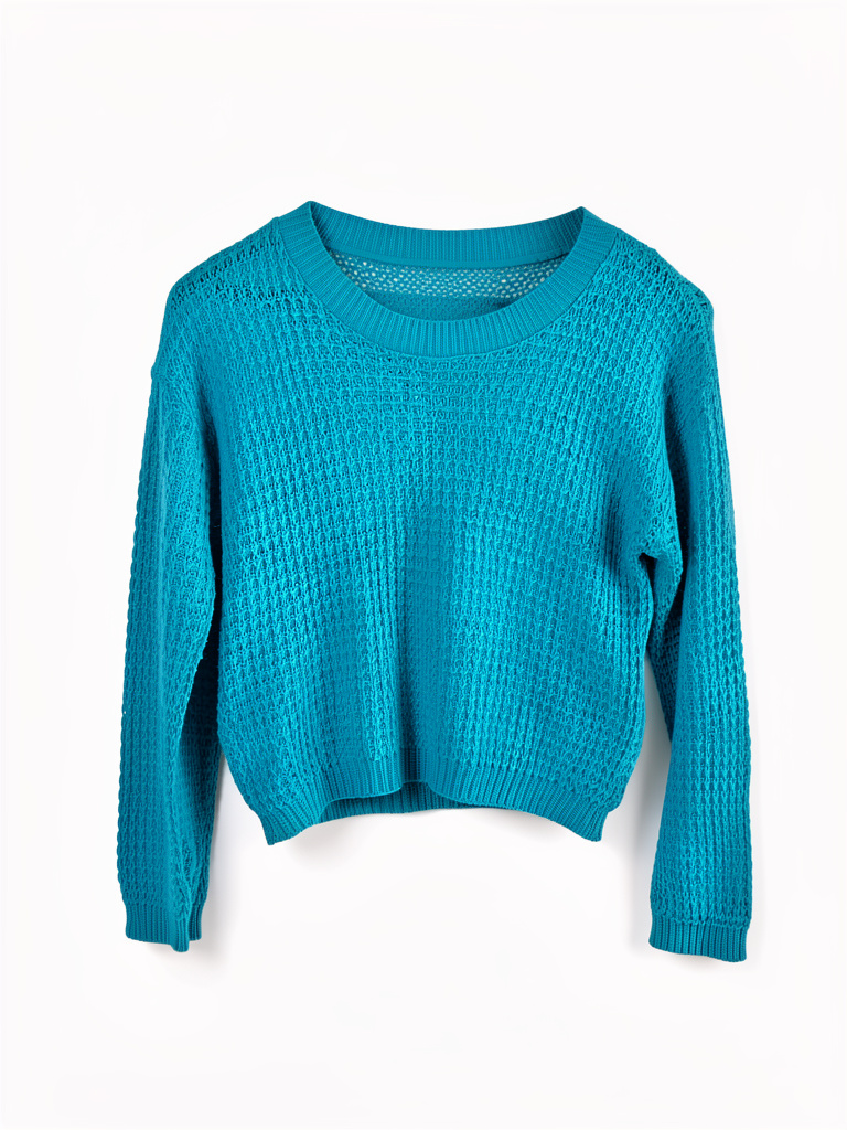 Sweater turquesa tejido