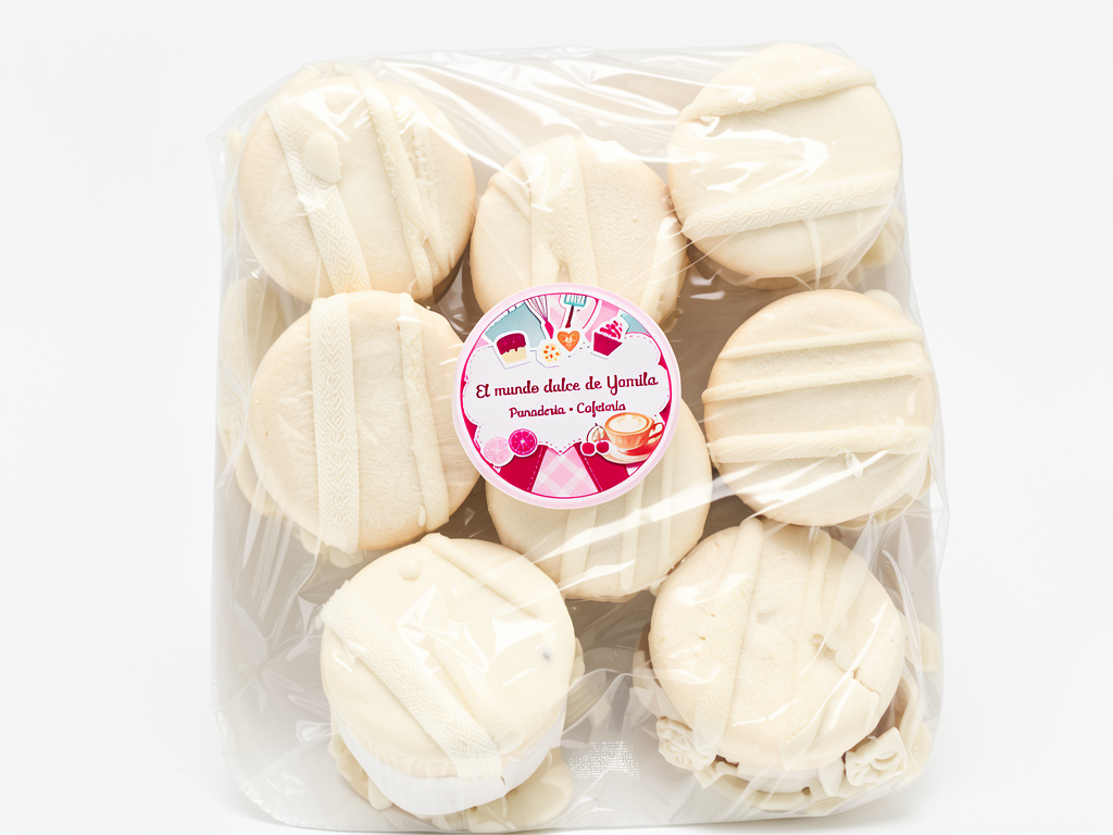 Bandeja de alfajores blancos