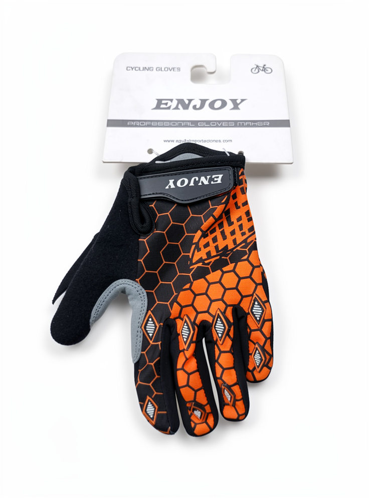 [BP-UNI319] UNI guantes ENJOY BMX nino d/largo 6Y orange Neon AI-05-2589