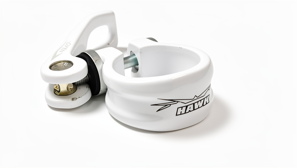 ABRAZADERA 31.8 HAWK CON TORNILLO BLANCO