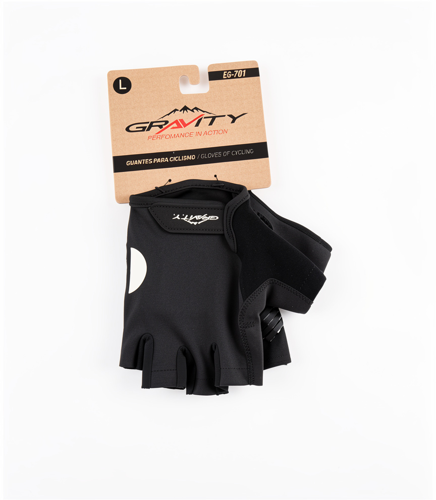 [BP-UNI094] Guantes GRAVITY ciclismo d/corto EG-701 black  L XL