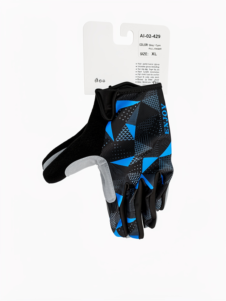 [UNI350] UNI guantes ENJOY MTB/BMX d/largo Negro Azul XL AI-02-429
