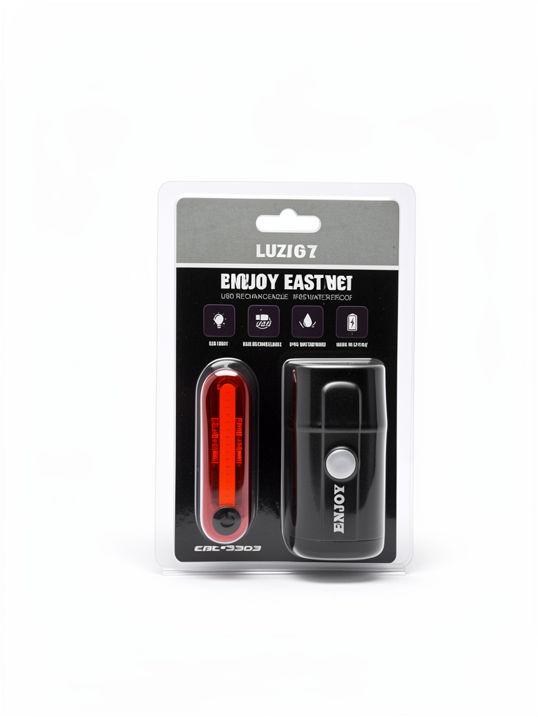 [LUZ067] Luz ENJOY EAST del/post EBL-3291-3303 F400lm/R30lm USB rechargeable set