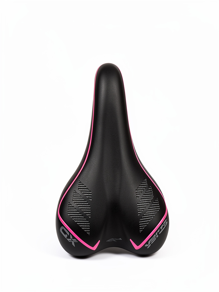 ASIENTO MTB VENZO GX VZ-E01 NEGRO/ROSADO