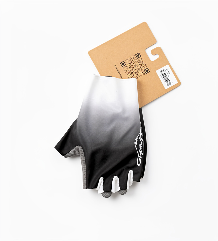 [BC-UNI393] Guantes GRAVITY ciclismo d/corto EG-707 black/white XS  S M L