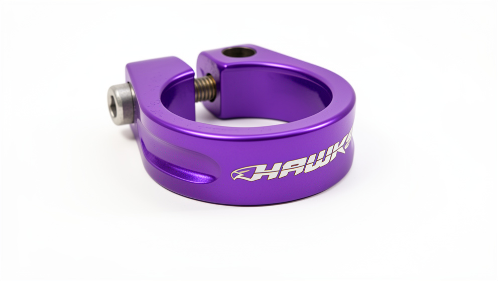 ABRAZADERA 31.8 HAWK CON TORNILLO LILA
