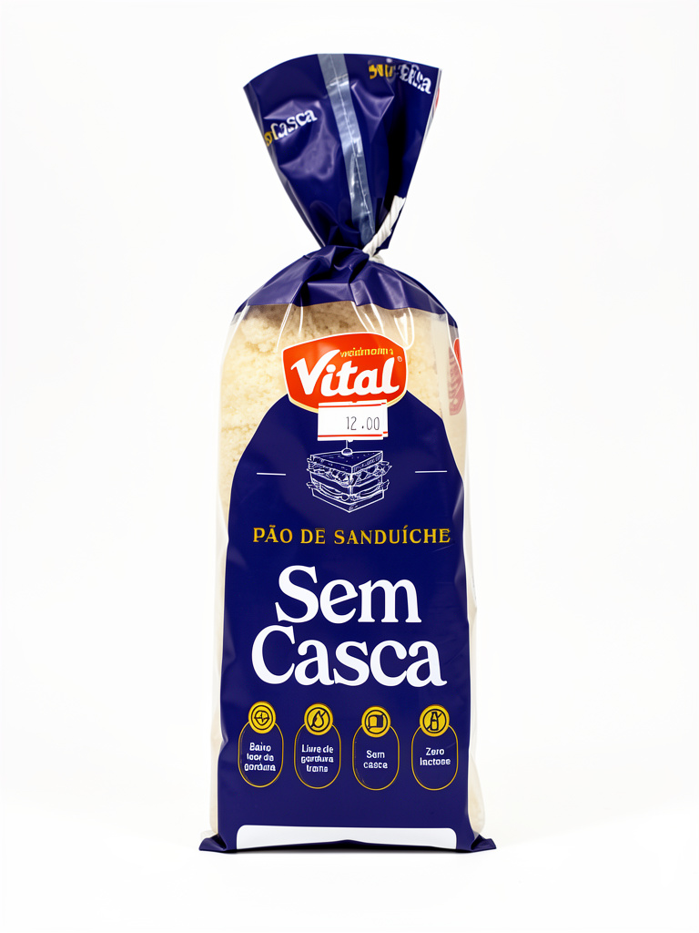 Pão de sanduíche sem casca vital 280g