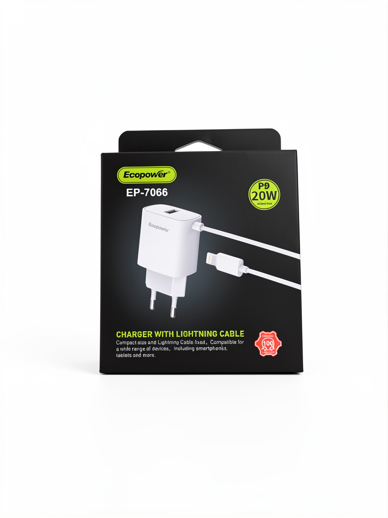 CARGADOR IPHONE 20W ECOPOWER EP-7066