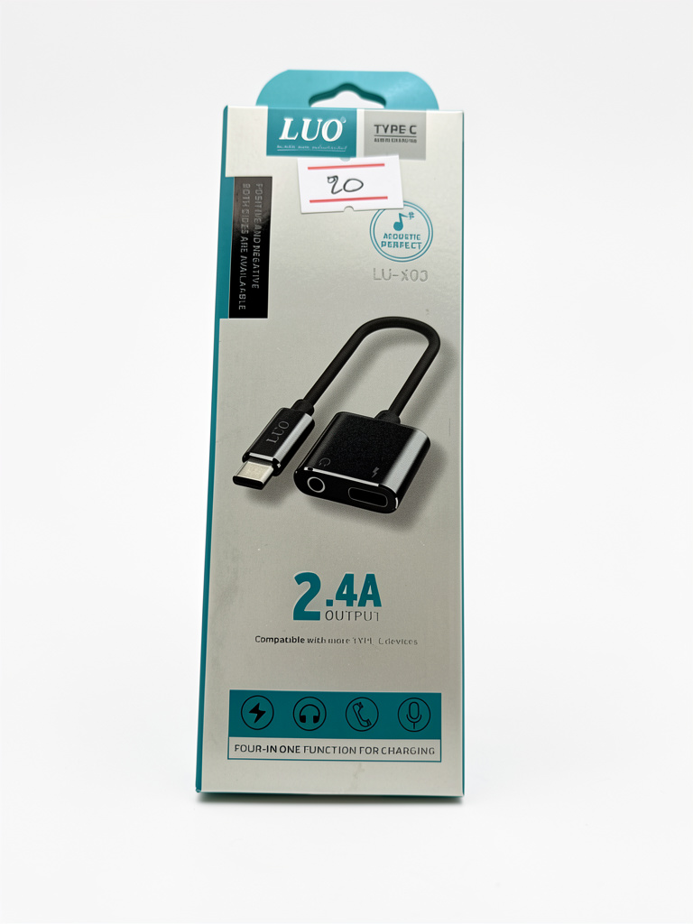 ADAPTADOR DE AUDIO Y CARGA TC LUO LU-X03