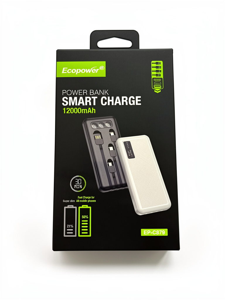 CARGADOR PORTATIL ECOPOWER 12000mAh EP-C879
