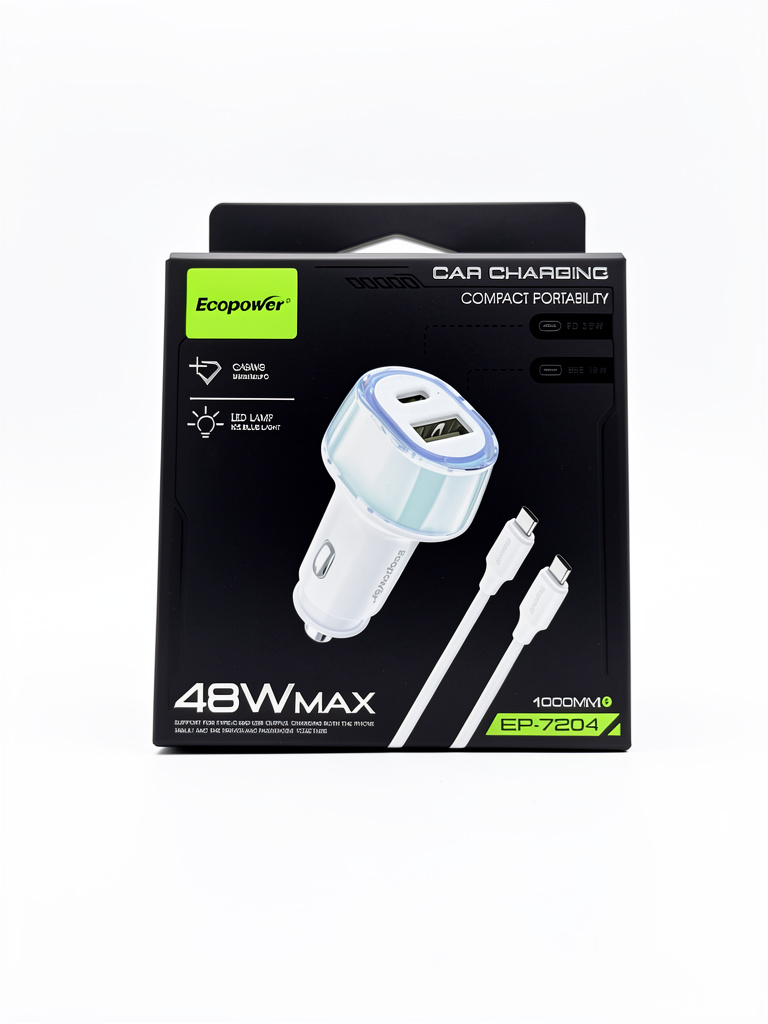 CARGADOR VEICULAR 48W ECOPOWER EP-7204
