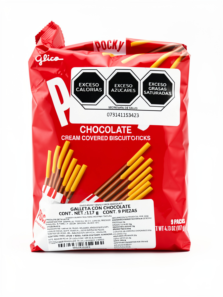 Pocky Family Pack Chocolate 9 pzas 117 g