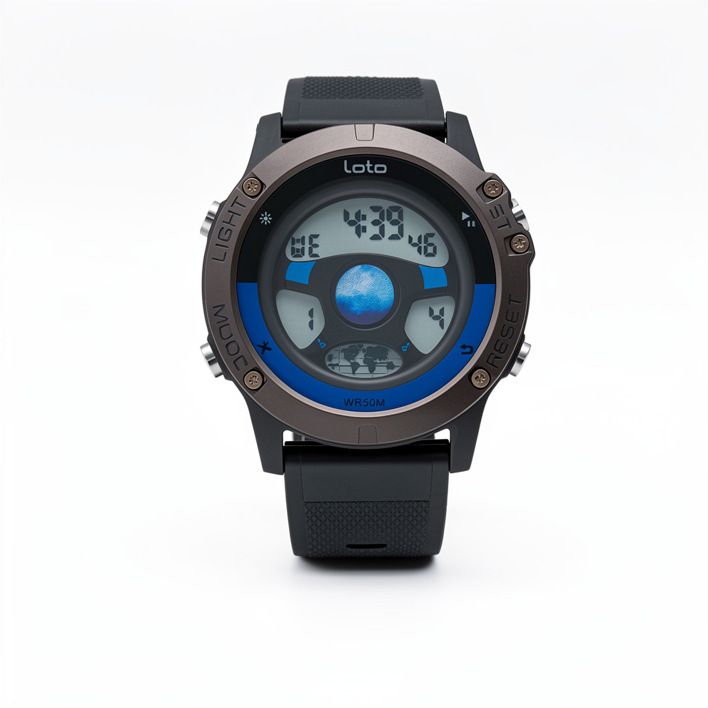 Reloj loto Doble hora diseño lunar