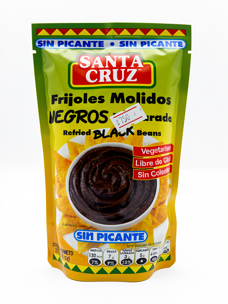 Santa Cruz frijoles molidos negros sin picante 227g