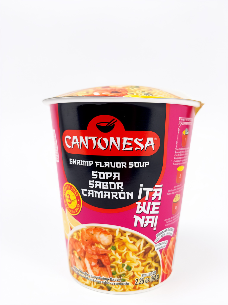 Cantonesa sopa camarón