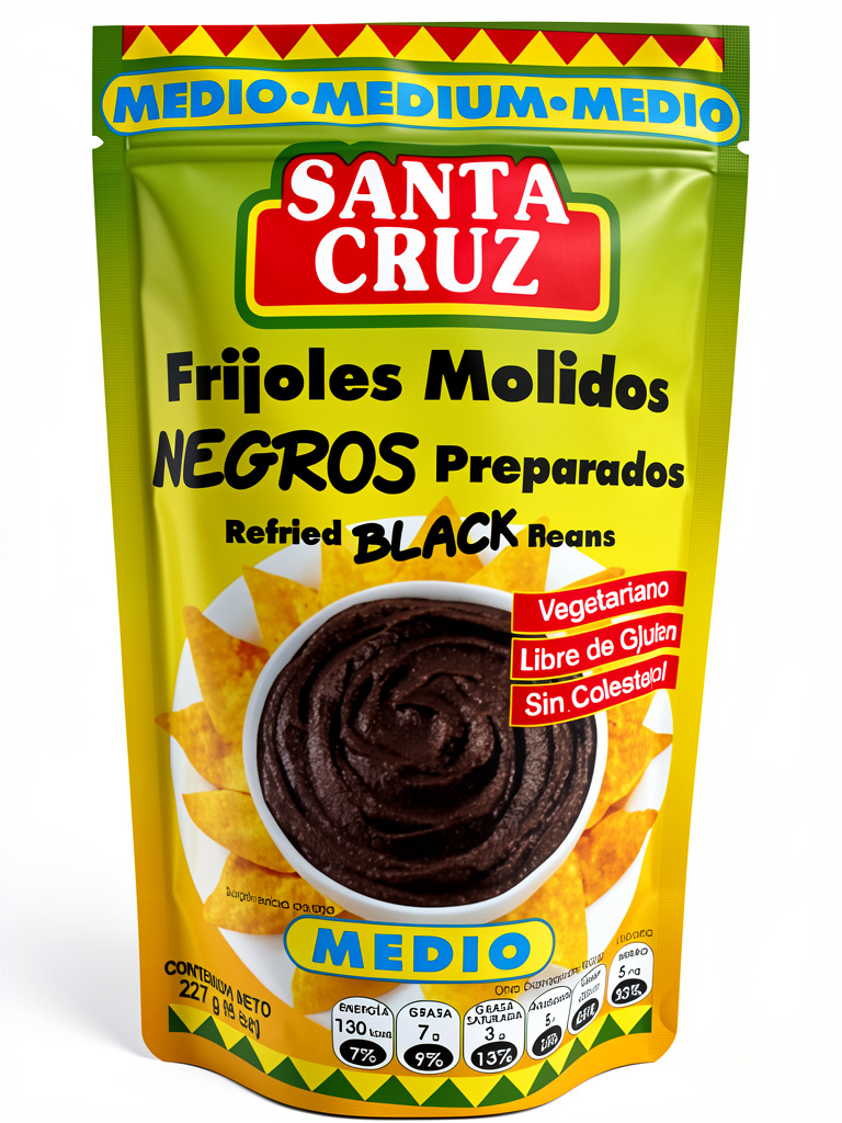 Santa Cruz frijoles molidos negros medio 227g