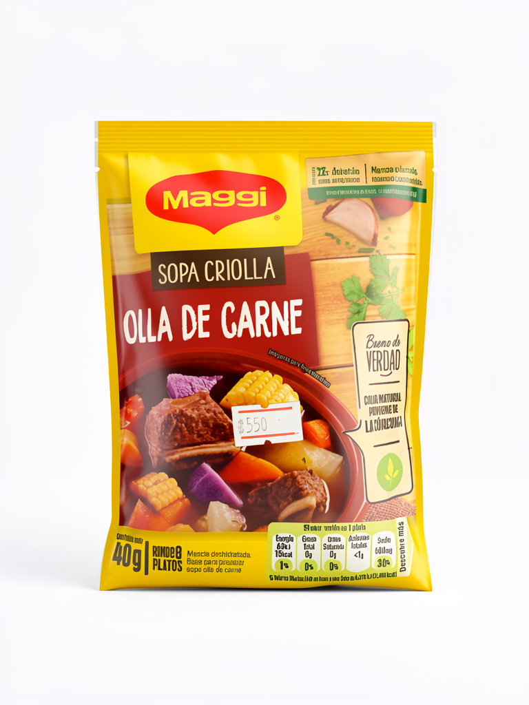 Maggi sopa criolla olla de carne 40g