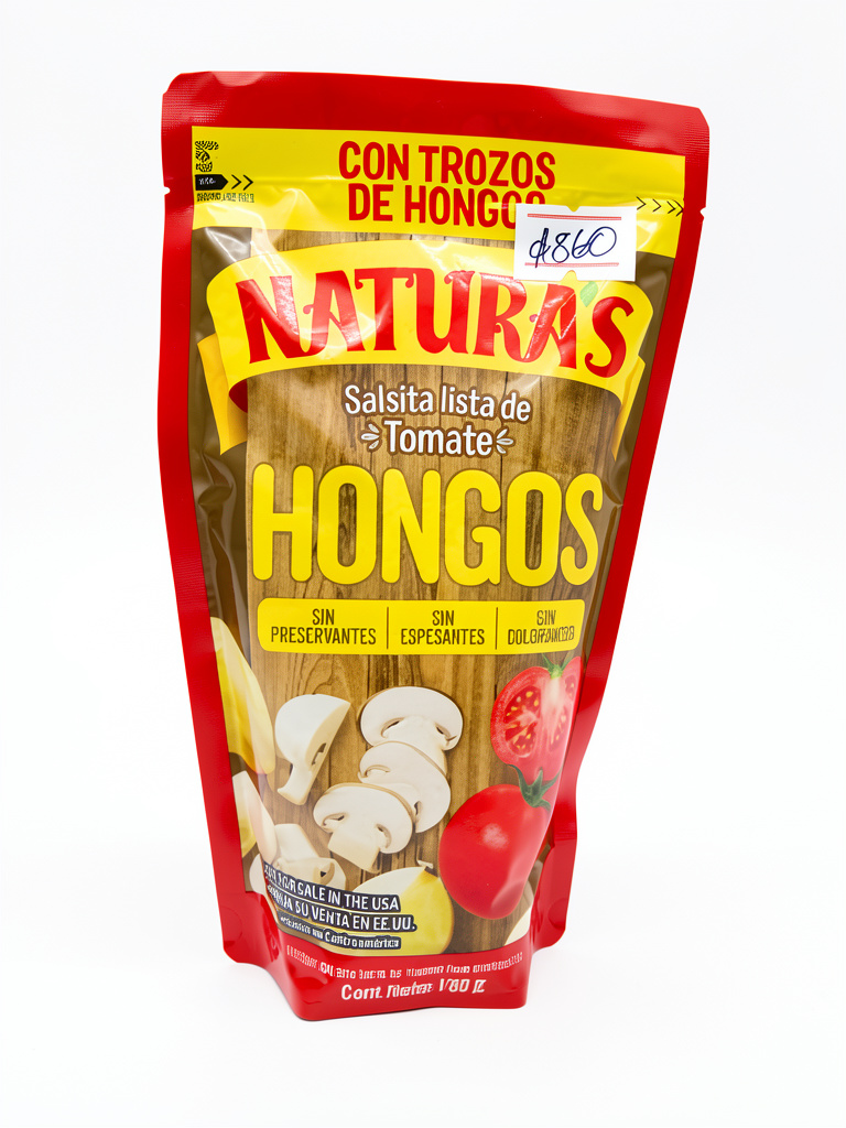 Naturas salsa de tomate hongos