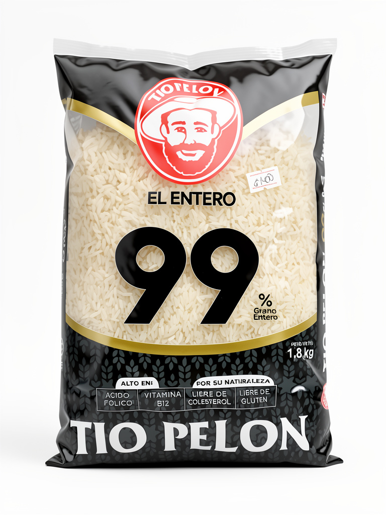 Tio Pelon arroz 99% grano entero 1.8kg