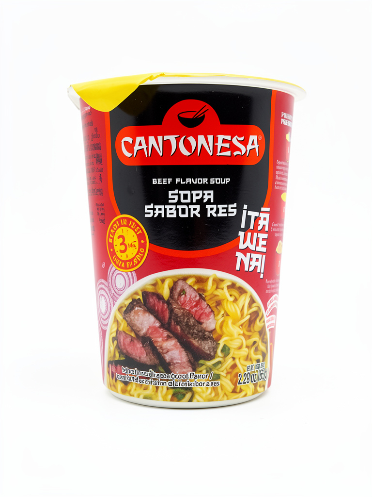Cantonesa sopa sabor res