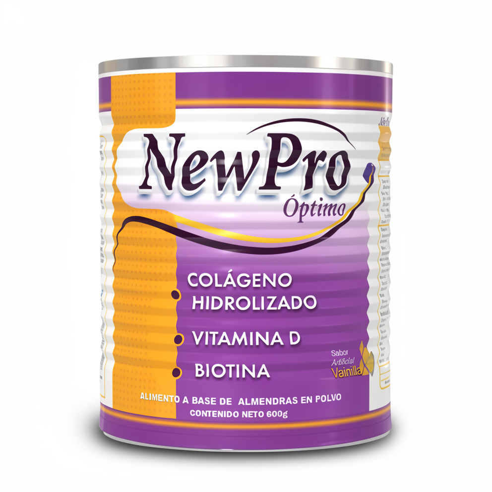 Colágeno NewPro Óptimo 600 Gr. Vainilla Botica Mental