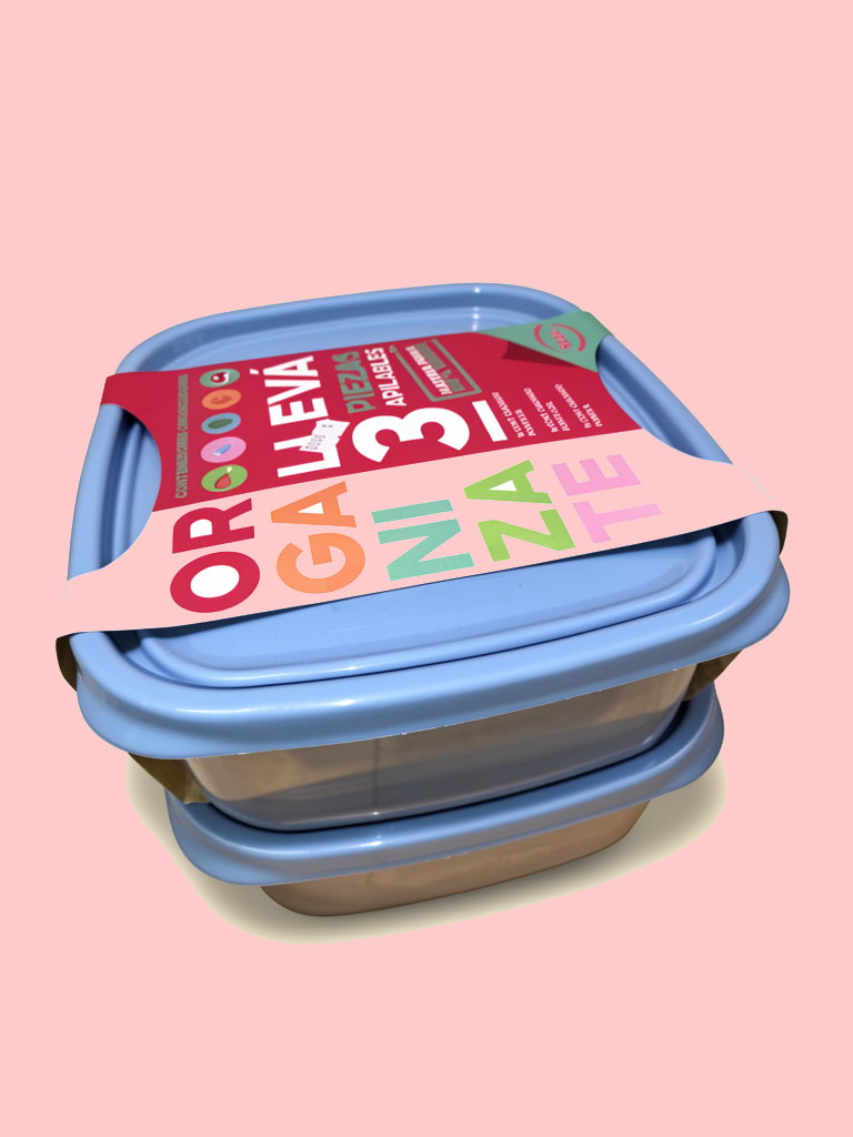 Organizador por tres apilables
