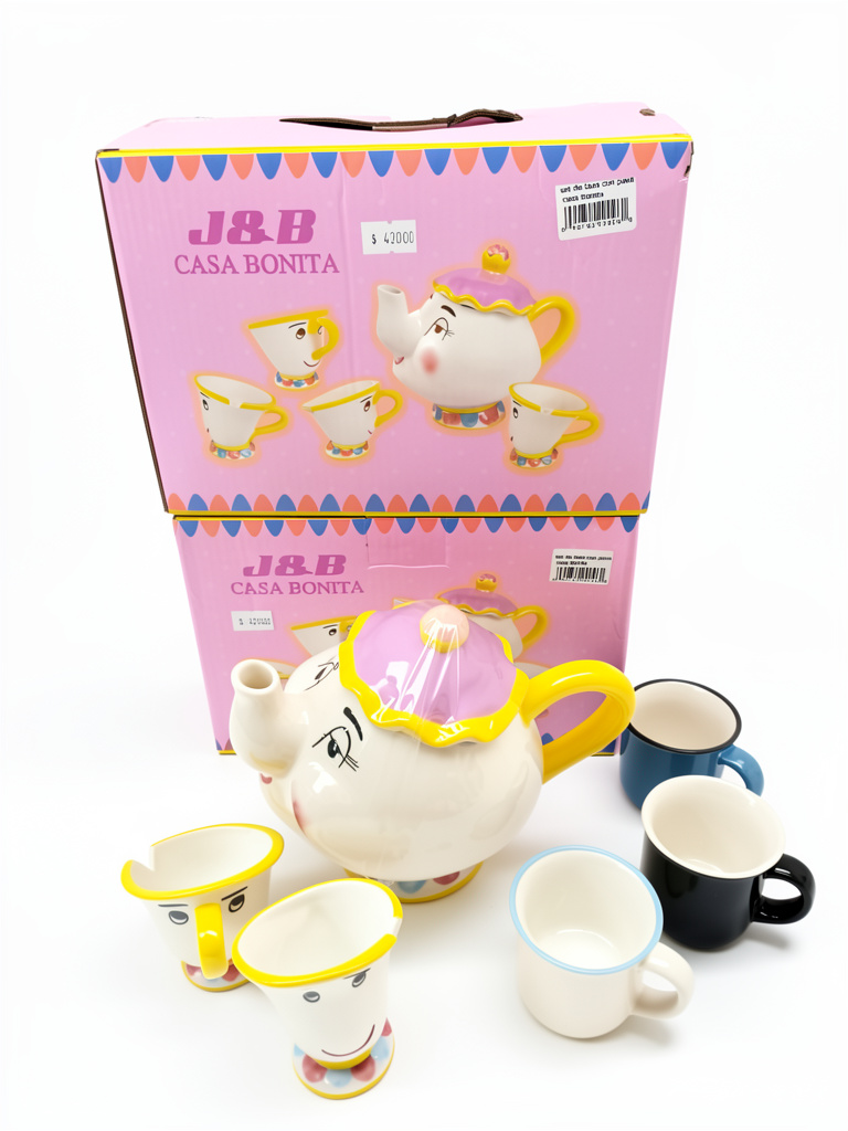 Set de taza con pava casa bonita
