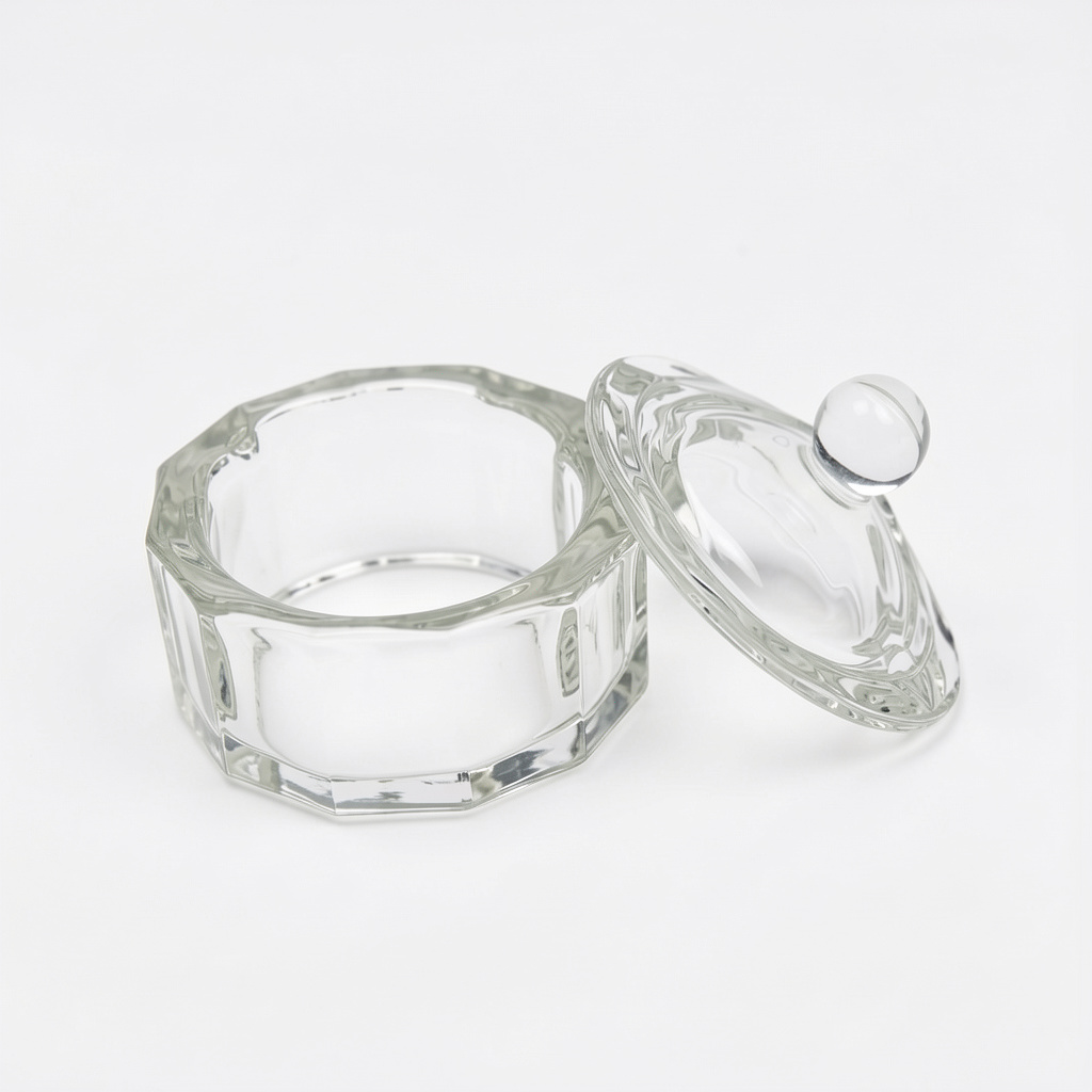 Anillo de vidrio transparente