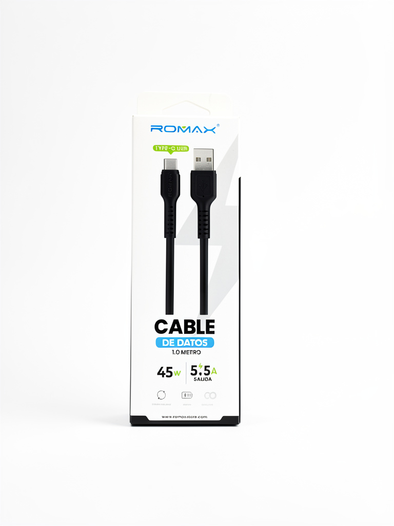 Romax cable tipo C negro
