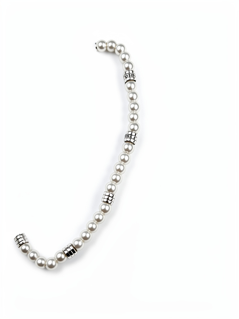 Pulsera Perlitas Plateada