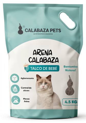 ARENA CALABAZA  CLASICA 4.5kg - TALCO DE BEBE