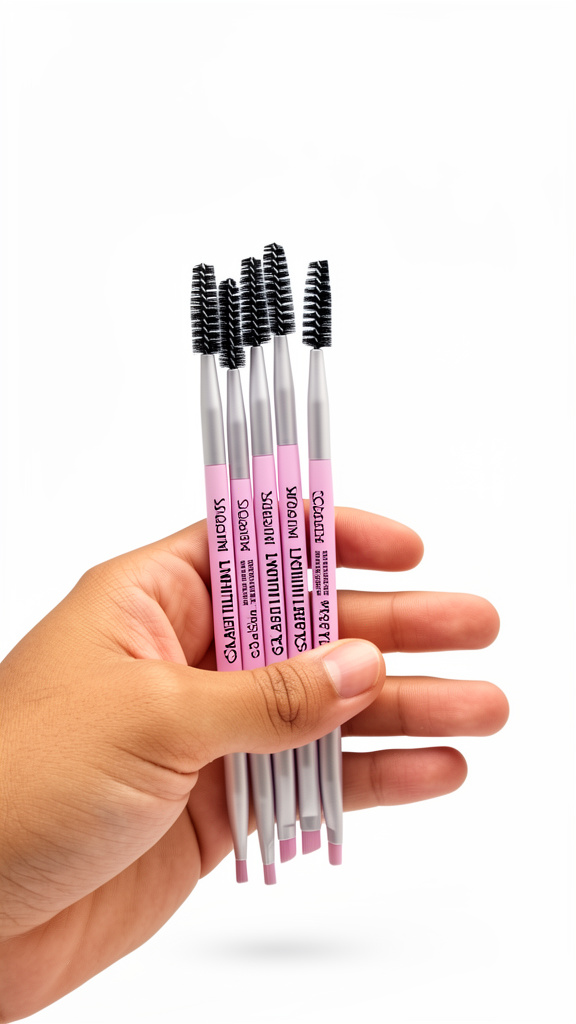 Set cepillos cejas rosados