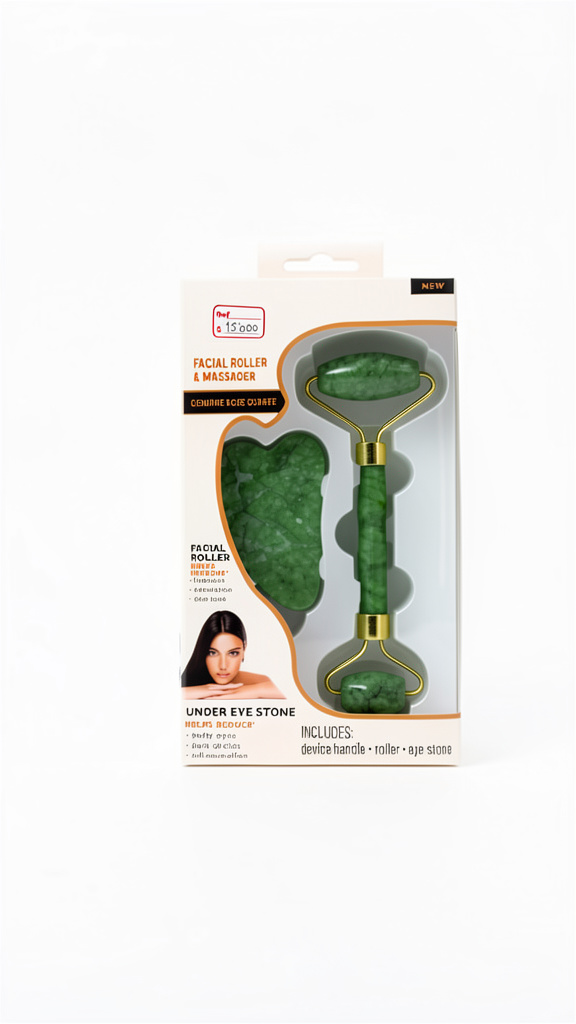 Facial Roller quartz verde